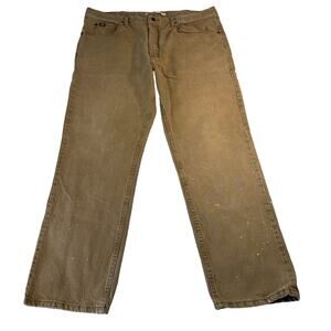 Lee Jeans Mens 42x32 Brown Colored Denim Regular Fit Straight Leg Cotton Classic